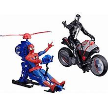 Marvel Spider-Man 2-Pack Titan Hero Figures And Vehicles Playset By Hasbro, Multicolor