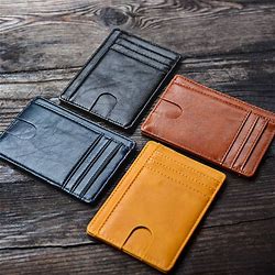 Unisex PU Leather Slim Wallet Credit Card Holder RFID Blocking Pocket ID Money Men Women