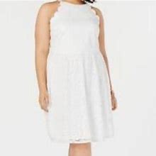 Bcx Dresses | Bcx Womens Plus Lace A-Line Party Dress White 3X | Color: White | Size: 3X
