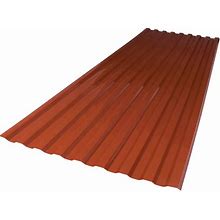 Roof Panel Polycarbonate 26 in. X 6 ft. Red Brick Corrugated Rot Resistant