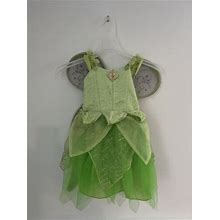 Disney Parks Authentic Tinker Bell Costume Dress Light Up Wings Xxs 3