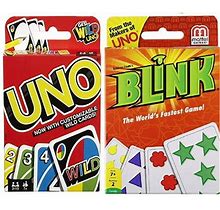 Mattel Uno And Blink Card Game Combo Pack Of 2