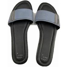 A Day Women's Slide Sandals Size 7.5 m Aqua Blue Slip On Flats Comfort