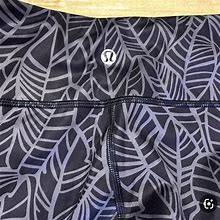 Lululemon Athletica Pants & Jumpsuits | Lululemon Wunder Under Crop Leggings. Indigo Violet Tropical Banana Leaf. Euc! | Color: Blue/Gray | Size: 8