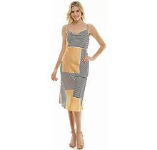 Women's Luxology Scoop Neck Satin Slip Dress, Size: Medium, Dark Beige
