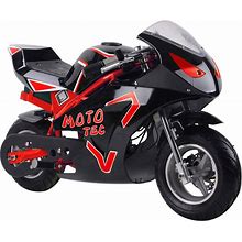 Mototec 36V Electric Pocket Bike - Black/Red