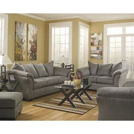 Ashley Darcy Gray Cobblestone Living Room Set, Gray Contemporary And Modern Sets From Coleman Furniture