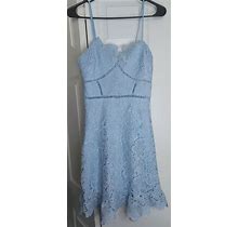 Aqua Brand Dress Size Small Womens Light Blue Colored Lace Short Dress Sleeveles