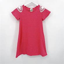 Lily Bleu Dresses | Lily Bleu Red Striped Lace Cold Shoulder Dress | Color: Red/White | Size: 10G