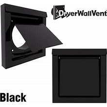 Metal Dryer Wall Vent Black DWV4K