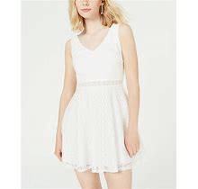 City Studio Juniors' Lace Overlay Mini Party Dress, White, Size 3, $69, Nwt