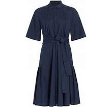 Kobi Halperin Women's Tiffany Cotton Poplin Shirtdress - Midnight Blue - Size Small