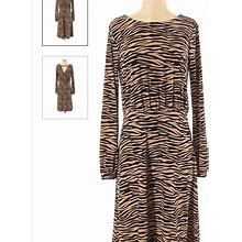 Loft Dresses | Nwt Ann Taylor Loft Zebra Print Dress | Color: Black/Brown | Size: 0P