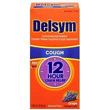 Delsym Cough Relief Liquid - Grape - 5 Fl Oz