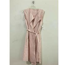 Gap Size S Wrap Tie Plush Pink Lyocell Jacket Dress Women Modern