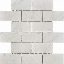 Burgos Carrara Marble Rectangle Mosaic Floor And Wall Tile In White (Pack Of 11)