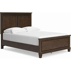 Ashley Danabrin Rich Brown Cherry Full Panel Bed, Brown Transitional Beds From Coleman Furniture