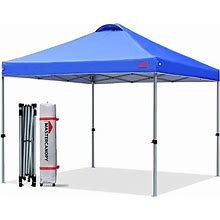 Mastercanopy Durable Ez Popup Canopy Tent With Roller Bag 10X10 Blue