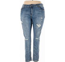 Chic Denim Jeans - High Rise: Blue Bottoms - Women's Size 18 - Sandwash