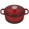 Le Creuset Signature Enameled Cast Iron Round Dutch Oven W/ Lid Non Stick/Enameled Cast Iron/Cast Iron In Gray/Red | 9 Qt | Wayfair