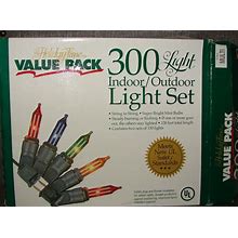 Christmas Holiday Time 300-Count Multicolor Christmas Lights, 130ft NEW