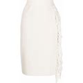 Onefifteen - Fringe-Detail Midi Dress - Women - RWS Wool - M/L - White