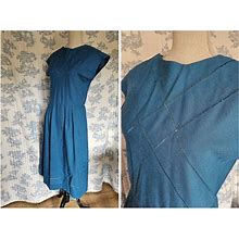 Size M Vintage 1980S Teal Midi Dress
