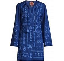 Johnny Was Women's Acantha Embroidered Linen Dress - Sailor Blue - Size Small