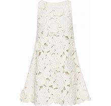 Oscar De La Renta - Gardenia Crochet-Knit Trapeze Dress - Women - Polyester/Cotton - M - White