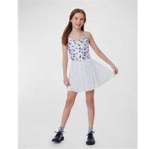 Terez Girl's White Butterflies Tennis Dress, Size 2T-12, 6X, Girls Apparel Dresses