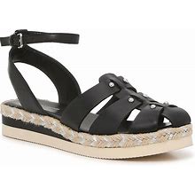 Vince Camuto Broica Wedge Sandal | Women's | Black | Size 10 | Sandals | Ankle Strap | Fisherman