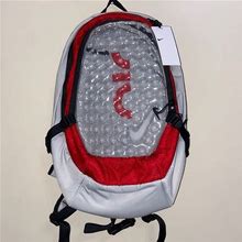 Nike Bags | Nike Air Max Bubble Backpack Padded Basketball Elite Red White A9893-060 New | Color: Red/White | Size: Os