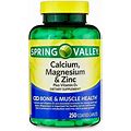 Spring Valley Calcium Magnesium And Zinc Dietary Supplement - 250 Caplets