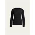 Ralph Lauren Collection Cashmere Cable-Knit Sweater, Black, Women's, Large, Sweaters Cashmere Sweaters