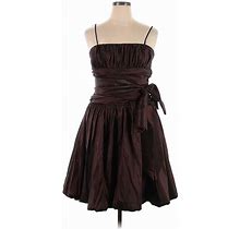 Cinderella Cocktail Dress - A-Line Square Sleeveless: Brown Print Dresses - Women's Size 3X