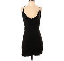 Forever 21 Contemporary Cocktail Dress - Mini Cowl Neck Sleeveless: Black Dresses - Women's Size Small