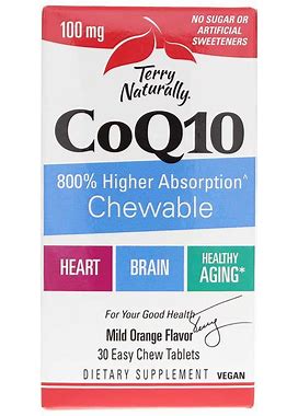Terry Naturally, Coq10 Chewable, 30 Chewable Tablets