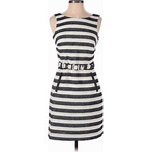 Banana Republic Heritage Collection Casual Dress: Gray Stripes Dresses - Women's Size 0