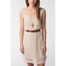 Pins & Needles Dresses | Urban Outfitters Pins & Needles Crochet Knit Dress | Color: Cream | Size: S