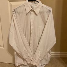 Van Heusen Shirts | Mens Long Sleeve Dress Shirt Wrinkle Free 16 Neck 34/35 Sleeve Length | Color: White | Size: 16