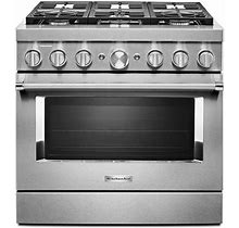 36 in. 5.1 Cu. Ft. Smart Dual Fuel Range With True Convection And Self- Cleaning In Stainless Steel