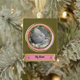 Personalised Girl Baby's 1st Christmas Ornament