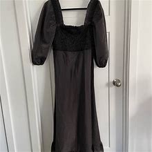 Ganni Dresses | Ganni Black Smocked Dress | Color: Black | Size: M