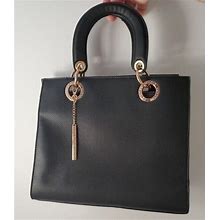Studio Badgley Mischka Womens Pink Leather Classic Inner Pockets Bag