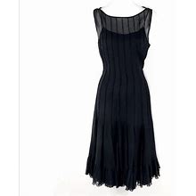 Rickie Freeman For Teri Jon Dresses | Teri Jon By Rickie Freeman Black Silk Seam Dress | Color: Black | Size: 8