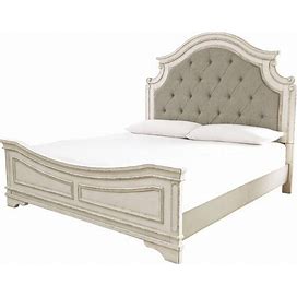 Ashley Realyn Two Tone King Upholstered Panel Bed