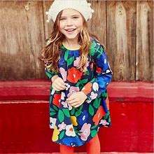 Herrnalise Kids Baby Teen Girls Floral Print Long Sleeved Knit Princess Dress Clothes