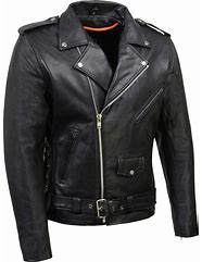 Image result for Men's Black Denim Biker Jacket