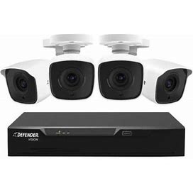 Defender Vision 4 Channel 4 Camera 4K Wired Security System 1Tb Hdd