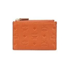 MCM Women's Aren Embossed Leather Card Case - Bombay Brown